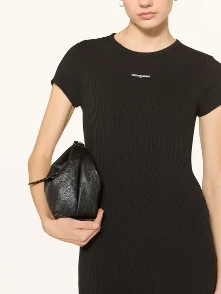 Tommy Jeans Sukienka Z Dżerseju schwarz czarna
