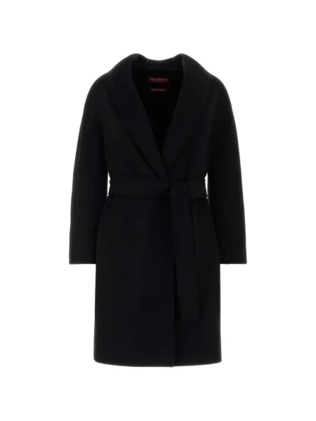 Gulerat cu centură palton Max Mara negru
