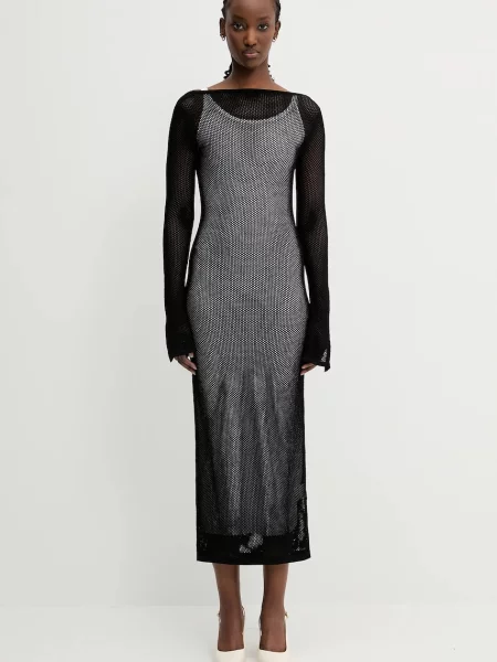 Sportmax sukienka Grado maxi dopasowana czarny