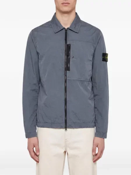 Geacă Stone Island cu strasuri albastru