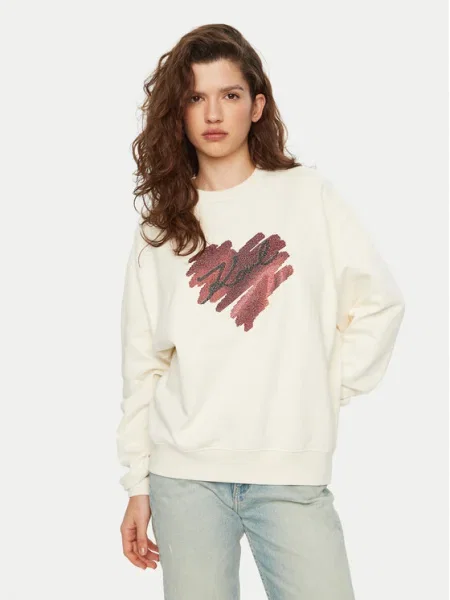 Суитчър Karl Lagerfeld с апликация бежово