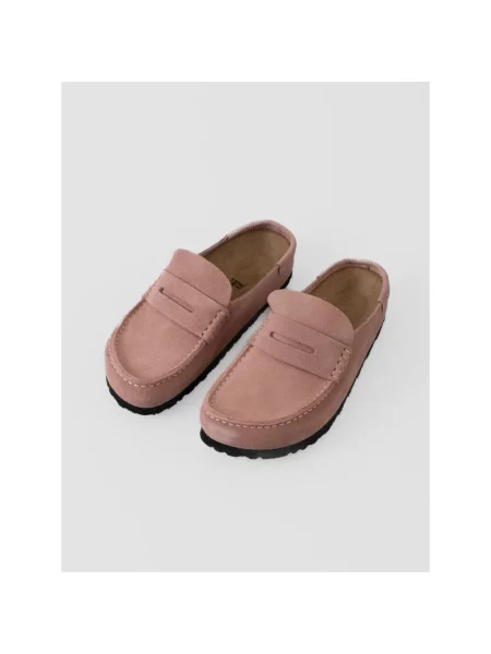 Klapki Birkenstock zamszowe różowe