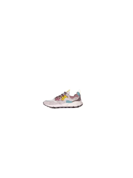 Sneakersy Flower Mountain zamszowe w kwiatki różowe