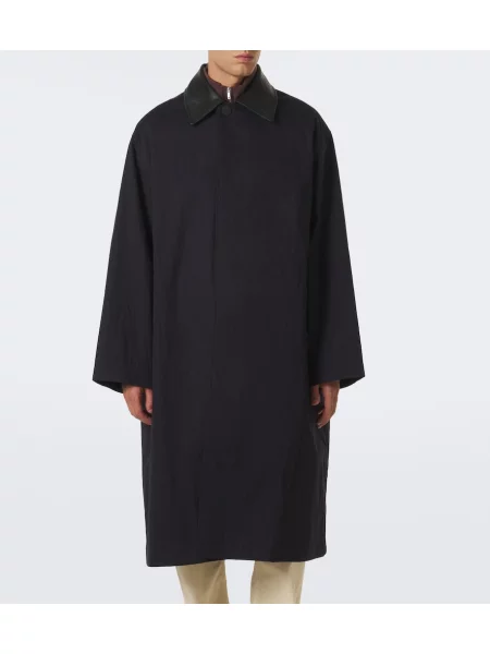 Trenci Studio Nicholson din piele albastru