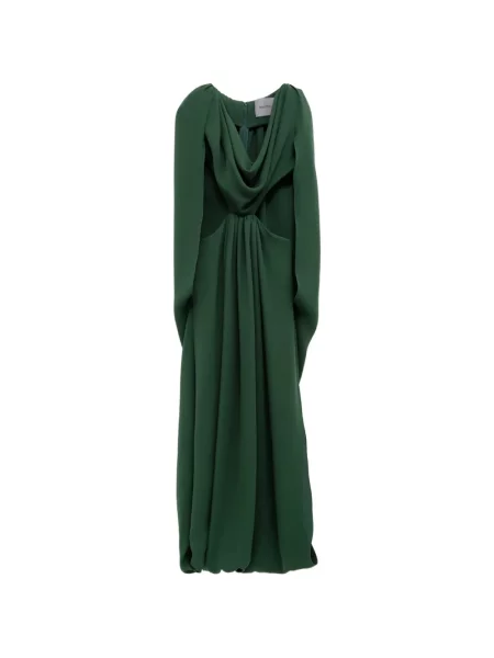 Rochie maxi Balenciaga drapată verde