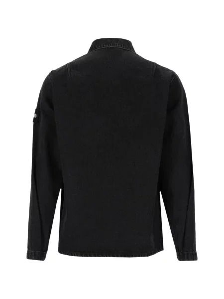 Geacă de blugi Stone Island cu strasuri negru