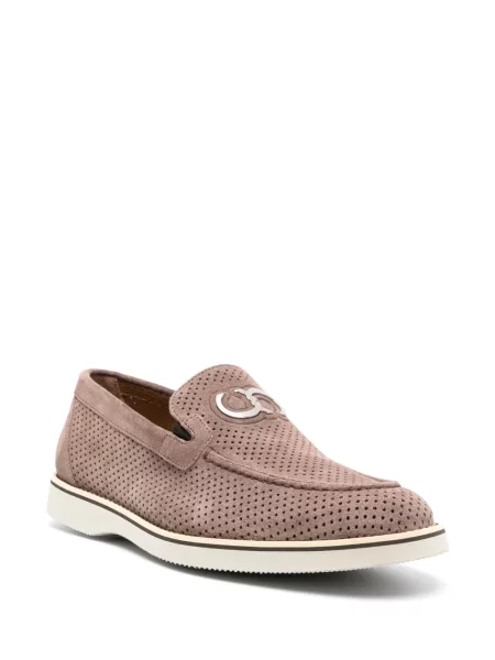 Pantofi loafer Casadei din piele de căprioară