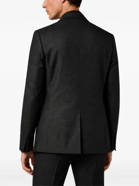 Sacou Philipp Plein din jacard negru