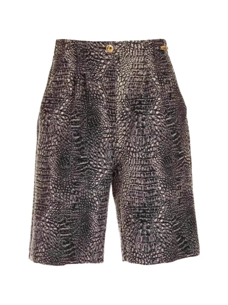 Pantaloni scurți Just Cavalli cu talie înaltă negru