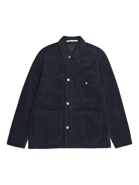 Geacă Norse Projects de catifea cord albastru