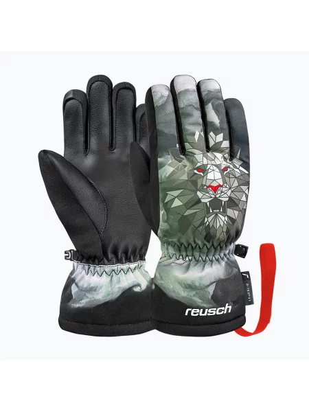 Mănuși de schi pentru copii Reusch Carter R-Tex XT blck/silver/fluo red roșu