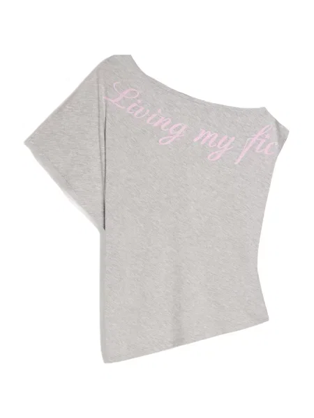Bershka Majica / roza siva