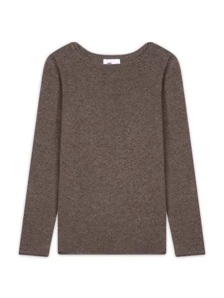 JUST CASHMERE Pulover Grace taupe gri