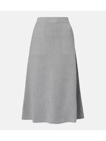 Spódnica midi Max Mara do kolan szara