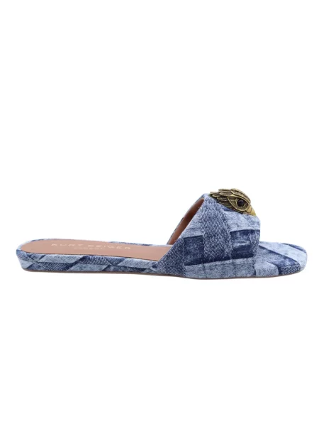 Klapki mules Kurt Geiger niebieskie