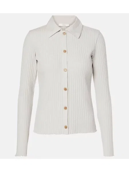 Pulover Vince tricotate alb