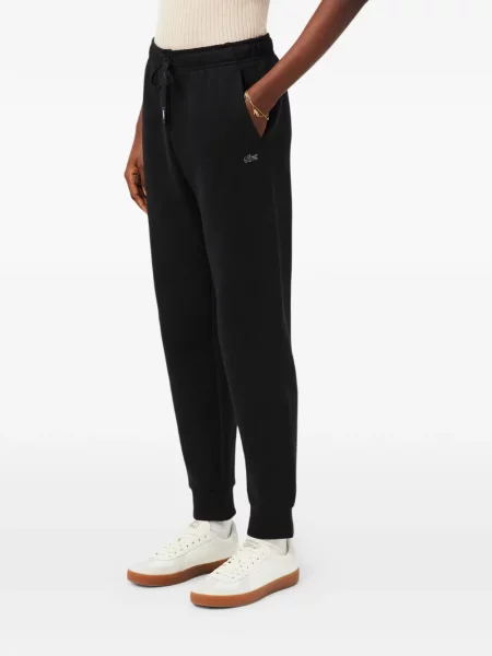 Pantaloni Lacoste alergare cu cordon negru