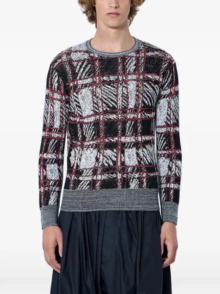 Pulover Vivienne Westwood în carouri negru