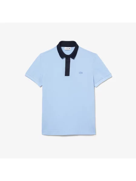 Lacoste Koszulka Polo Z Bawełny Organicznej Piqué niebieska