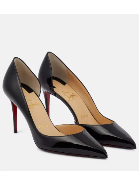 Pantofi cu toc Christian Louboutin din piele de lac negru