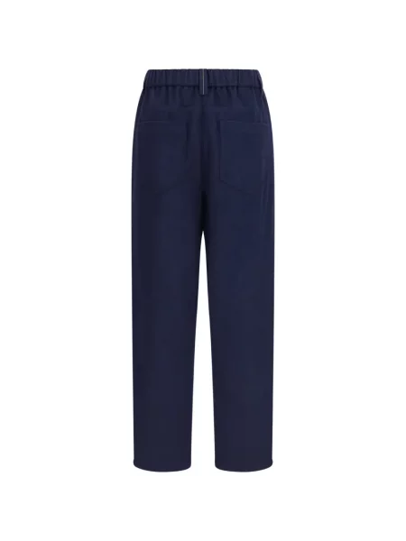 Pantaloni Brunello Cucinelli de lână albastru