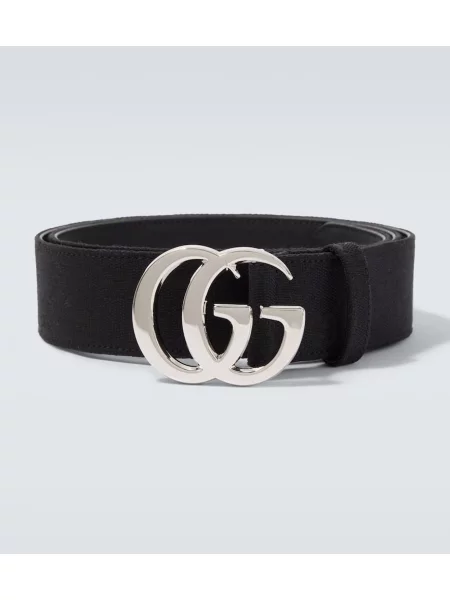 Curea Gucci fără toc din canvas negru