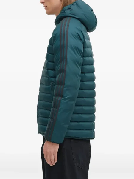 Prugaste bermuda kratke hlače Adidas s vezicama s čipkom smeđa