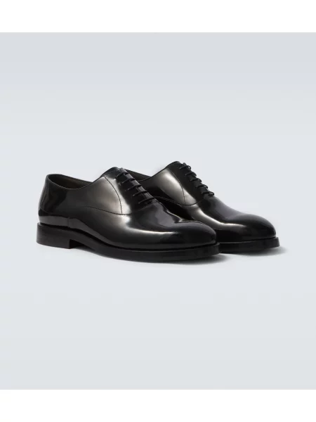 Oxford Brunello Cucinelli din piele negru