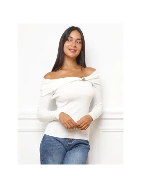 Top La Modeuse alb