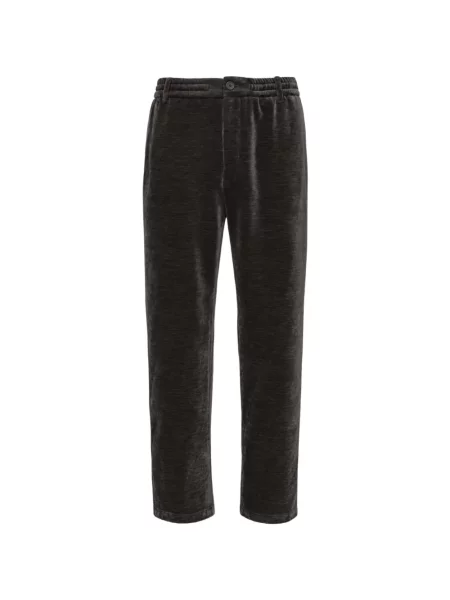Pantaloni Solid Homme de catifea alergare gri