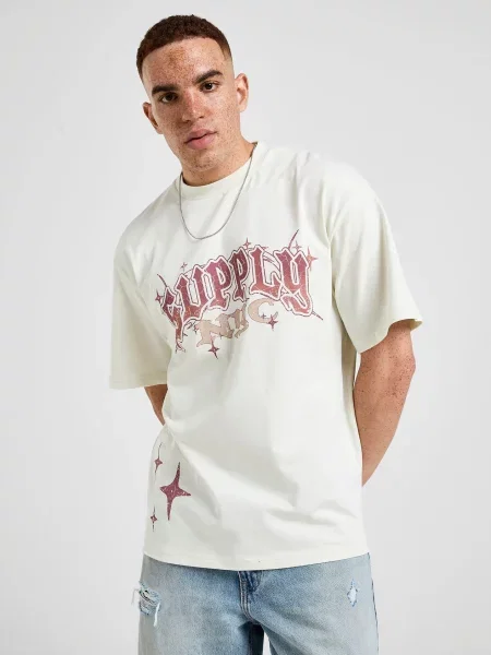Supply&demand T-Shirt Mega beżowa