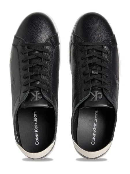 Calvin Klein Jeans sneakers din piele LOW PROFILE CUPSOLE TMB LTH negru