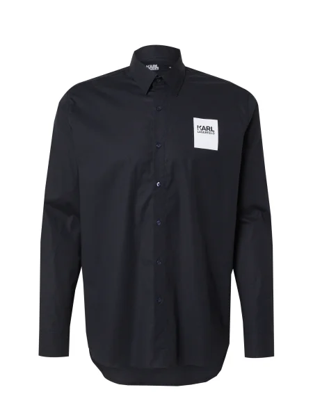 Karl Lagerfeld Košile tmavě / offwhite modrá
