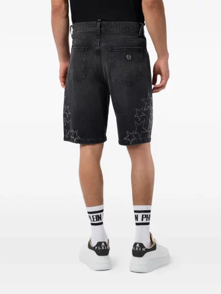 Džínové šortky Philipp Plein černé