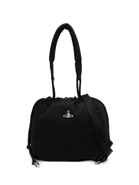 Șnur de strângere geantă bucket Vivienne Westwood mini negru