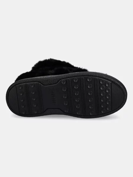 Искусственный мех сапоги Moon Boot черные