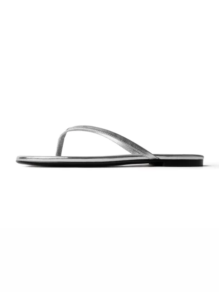 HANDMADE SHOES Flip-flops WRITTEN IN THE SAND argintiu