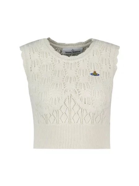 Sweter Vivienne Westwood bez rękawów beżowy