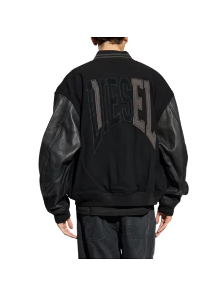 Diesel kurtka bomber wełniana L-NYMAN czarna