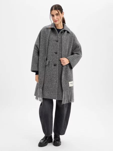Weekend Max Mara płaszcz wełniany Kobiety Wełna 34 szary