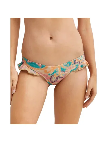 Lniane bikini Del Maar z falbankami