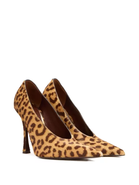 Pantofi cu toc Roberto Cavalli cu imagine cu model leopard maro