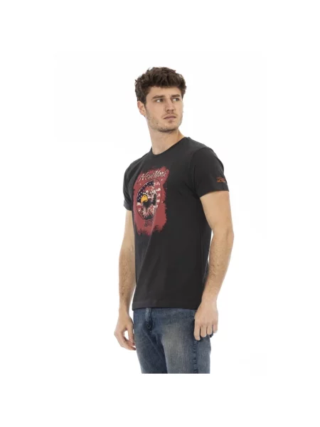 Koszulka Trussardi z okrągłym dekoltem casual czarna