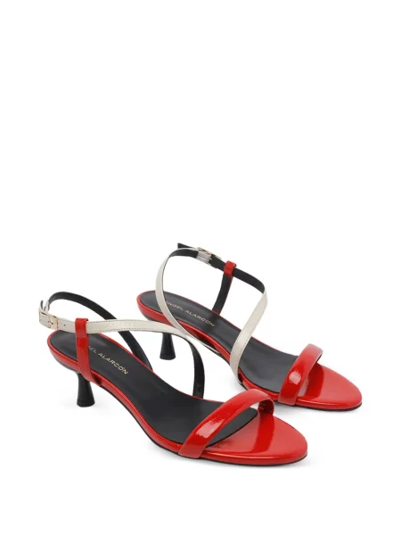 Pantofi cu toc ángel Alarcón cu vârf rotund slingback roșu