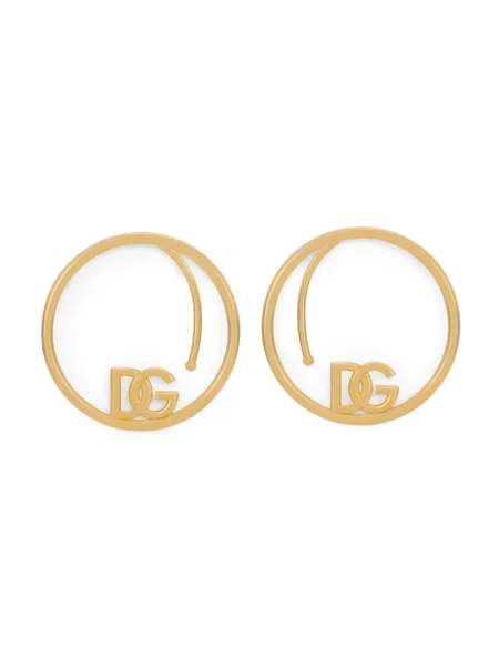 Kolczyki Dolce And Gabbana z logo żółte