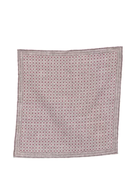 Fular Eleventy cu imprimeu geometric gri