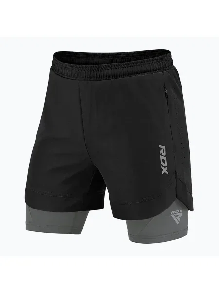 Тренировъчни шорти RDX черни/сиви черно