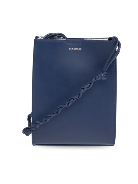 Torebka Jil Sander skórzana niebieska