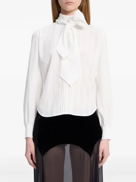 Bluză Ann Demeulemeester cu legături alb