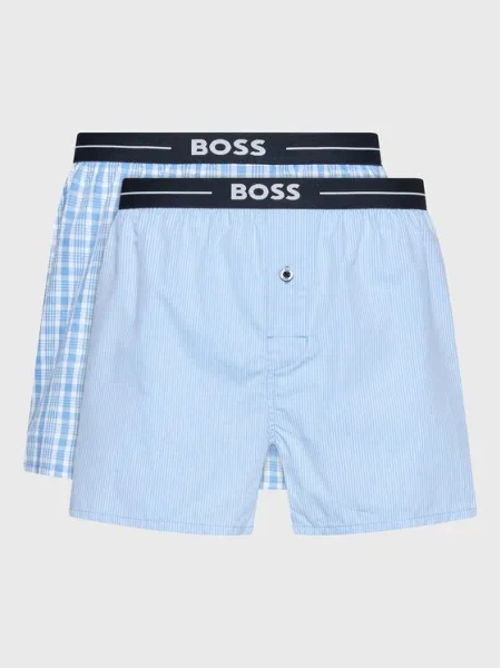 Boss Комплект 2 чифта боксерки Nos светлосиньо